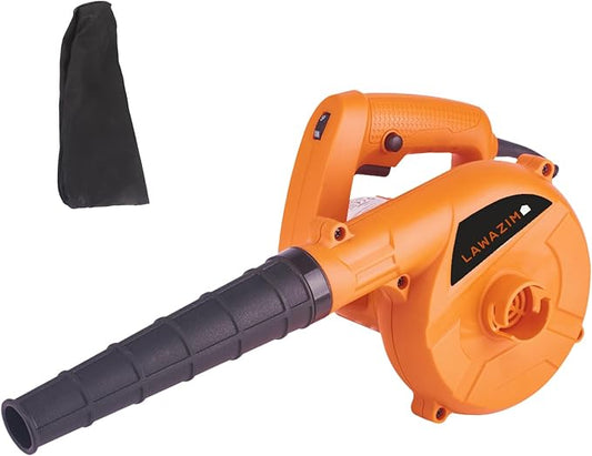 Variable Speed Electric Blower - 600W - Electric Leaf Vacuum with Dust Bag, Powerful Dust Clearing Tool - Ideal for Home, Garden, Lawn, Yard, and Outdoor Use