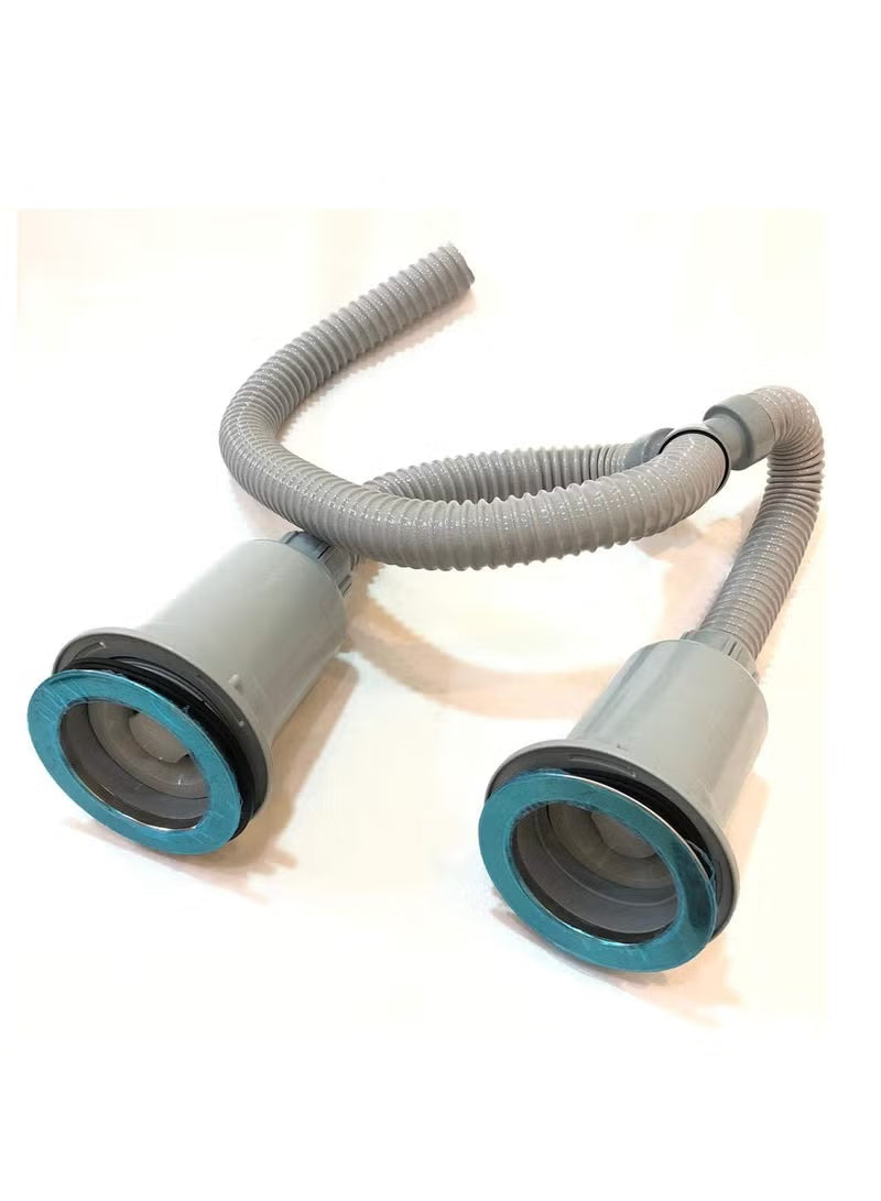 مصفاة حوض مطبخ مزدوجة مع خرطوم