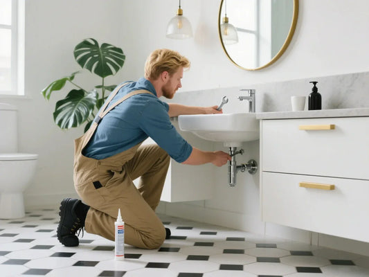 Install wash basin cabinet