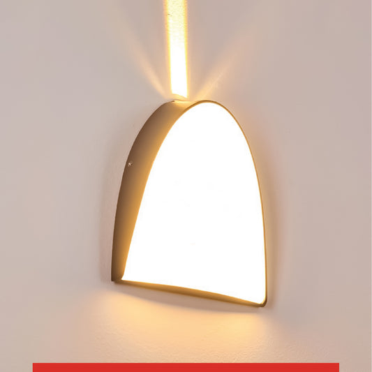 LED Wall Lamp Outdoor Wall Light 30W Wall Lights White Wall Bulb Outdoor Wall Lamp Outdoor Light White Frame Eyelash Wall LED Outdoor High Light Electrostatic Saving (30W, White and warm) (Copy)