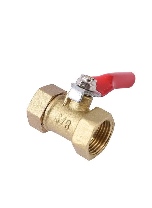 Shut-off Ball Valve -Female x Famale- 3/8inch- Leak-Proof Lead-Free Brass Valve Replacement Water Shutoff Valve FIP MIP -for Under Sink Toilet Washing Machine Radiator and Water Lines Plumbing