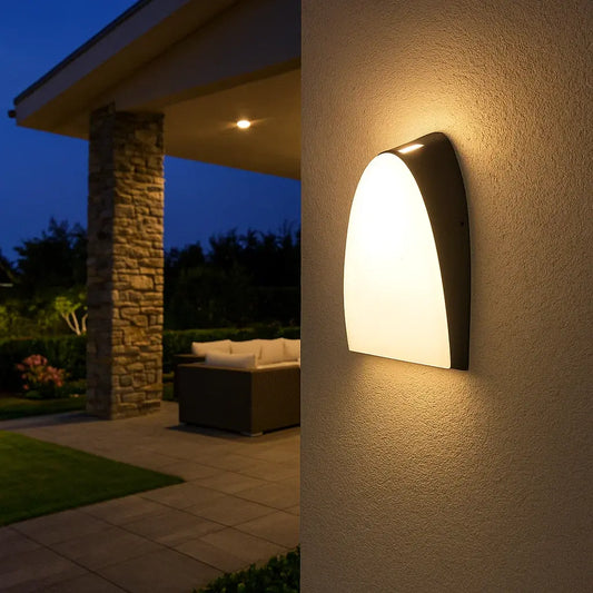 LED Wall Lamp Outdoor Wall Light 30W Wall Lights White Wall Bulb Outdoor Wall Lamp Outdoor Light White Frame Eyelash Wall LED Outdoor High Light Electrostatic Saving (30W, White and warm) (Copy)